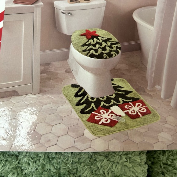 Set of 2 Piece Lid Cover & Contour Bath Rug Set - Picture 2 of 4